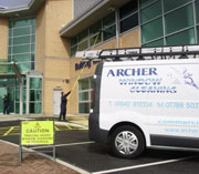 commercial window cleaners in Bolton using Reach & Wash