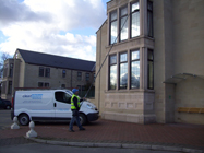 One of our commercial window cleaners in Wakefield